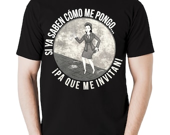 Borracha Si Ya Saben Como Me Pongo Pa Que Me Invitan Loteria Mexican Bingo Men's & Womens Unisex Adult T-Shirt