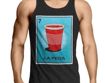 La Peda Loteria Mexican Bingo Men's Tank Top T-Shirt