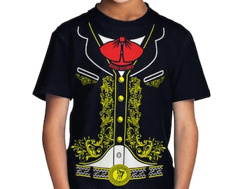 Toddler KIDS Mexican Mariachi Charro Uniform Halloween Costume T-Shirt