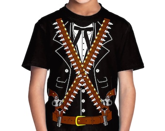 KIDS Bandido Pistolero Bandolero Cowboy Cinco de Mayo Halloween Costume T-Shirt
