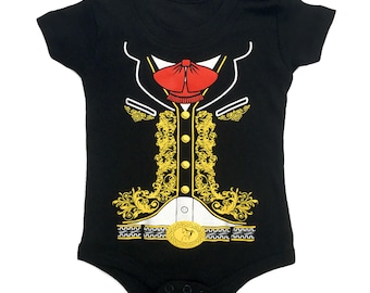 BABY Infant One-Piece Jumpsuit Mariachi Charro Print Costume Body Suit T-Shirt