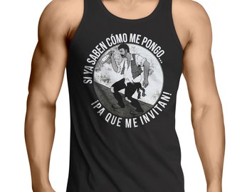 Borracho Si Ya Saben Como Me Pongo Pa Que Me Invitan Loteria Mexican Bingo Men's Tank Top T-Shirt