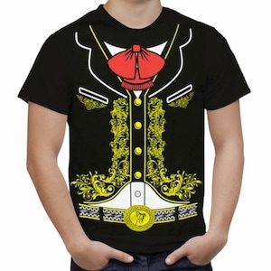 YOUTH TEEN KIDS Mexican Mariachi Charro Halloween Costume T-Shirt
