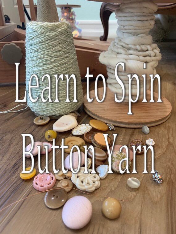 Button Yarn Tutorial/ How to Spin Button Yarn/ How to Video/ Etsy
