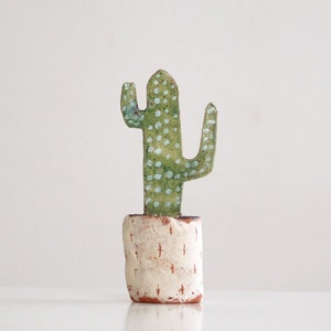 Miniature Cactus-Ceramic Cactus-Botanical Art-Ceramic Miniature-Desert Art-Cactus Gift