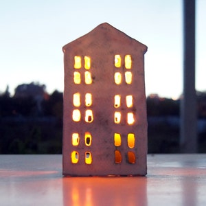 Outdoor Garden Decoration-Candle Lantern-Ceramic House-Ceramics And Pottery image 2