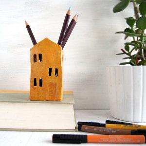 Gifts For Teachers-Ceramic Pencil Holder-Tealight And Candle Holder-Pottery image 4