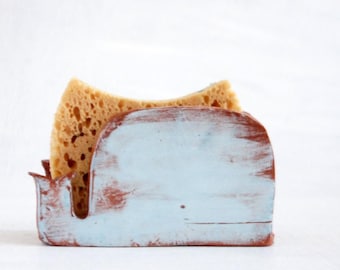 Whale Kitchen Decor- Sponge Holder-Napkin Holder-Ceramics And Pottery