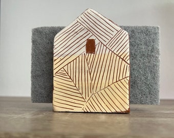 Ceramic House-Sponge Holder-Napkin Holder-Ceramics And Pottery