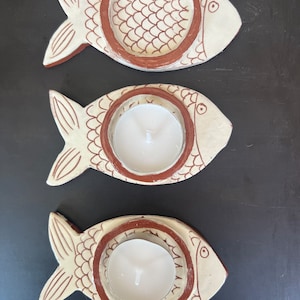 Ceramic Tea Light Holder-Tealight holder-Ceramic Fish-Candle Stand-Ceramics And Pottery image 7