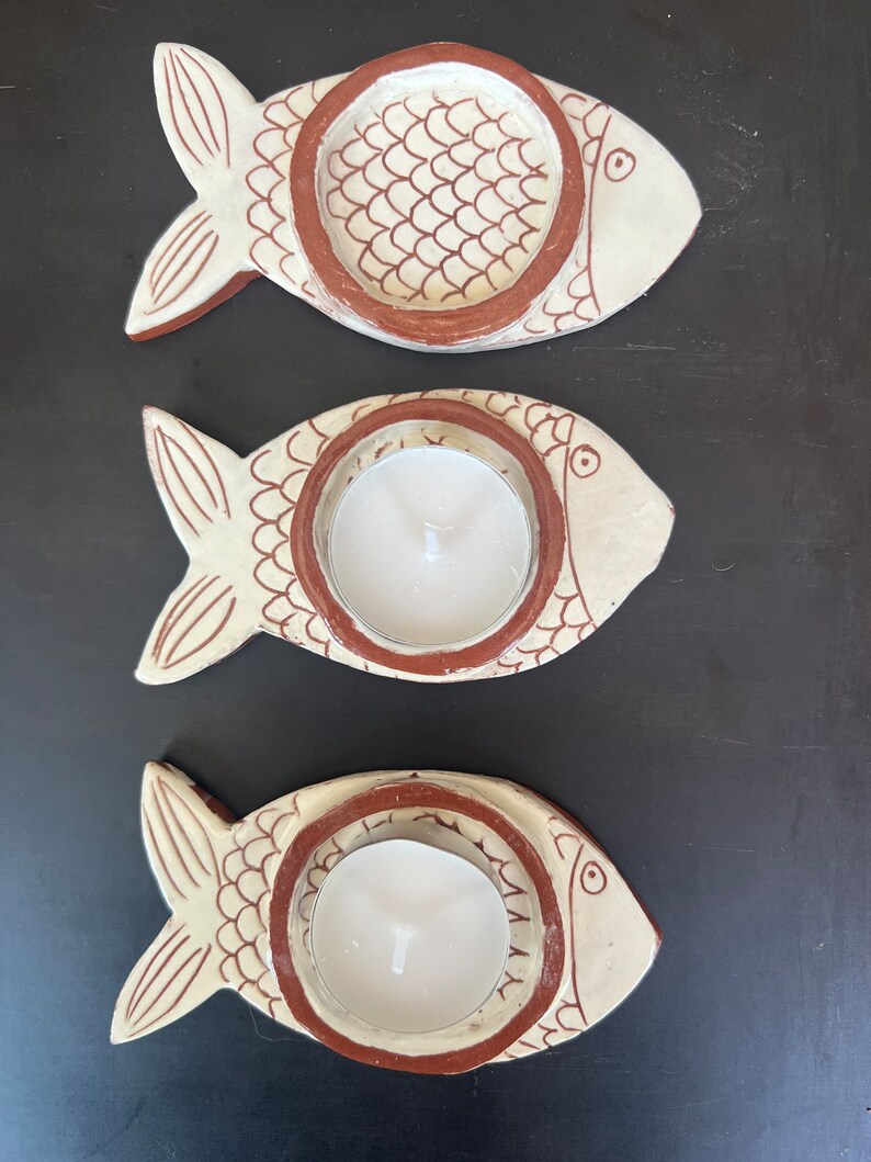 Ceramic Tea Light Holder-Tealight holder-Ceramic Fish-Candle Stand-Ceramics And Pottery image 7