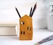 Teacher Appreciation Gift-Candle Holder-Pencil Holder-Ceramic House-Ceramics And Pottery 