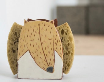 Fox Lovers Gift-Sponge Holder-Napkin Holder-Ceramics And Pottery-Free Shipping