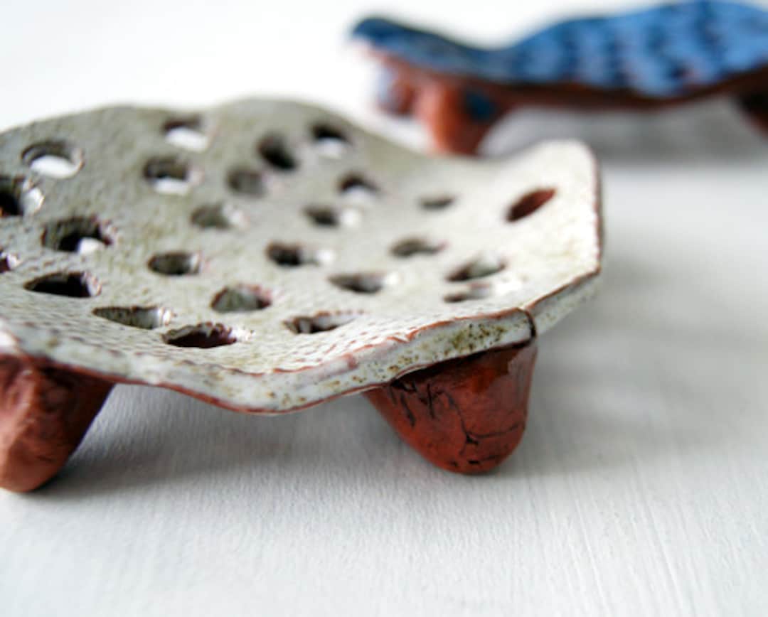 White Ceramic Soap Dish-bathroom Accessories -handmade Soap Holder