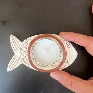 Ceramic Tea Light Holder-Tealight holder-Ceramic Fish-Candle Stand-Ceramics And Pottery image 2