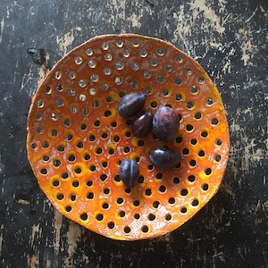 Orange Fruit Bowl-Handmade Ceramics-PotteryBowl-Serving Bowl-Wedding Gift