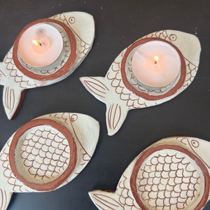 Ceramic Tea Light Holder-Tealight holder-Ceramic Fish-Candle Stand-Ceramics And Pottery image 8