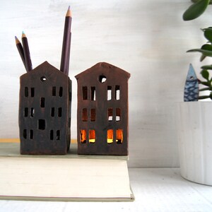 Gifts For Teachers-Ceramic Pencil Holder-Tealight And Candle Holder-Pottery image 2