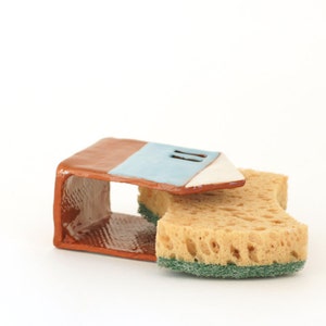 Sponge Holder-Napkin Holder Tin House-Ceramics And Pottery image 2