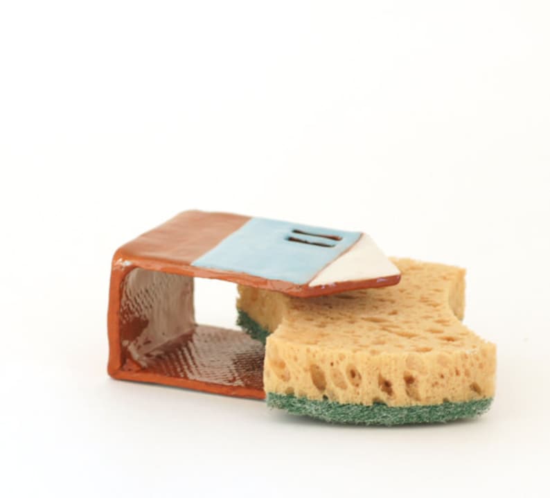 Sponge Holder-Napkin Holder Tin House-Ceramics And Pottery image 2