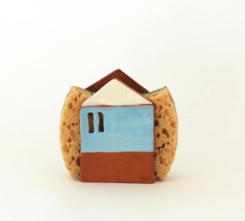 Sponge Holder-Napkin Holder Tin House-Ceramics And Pottery image 3