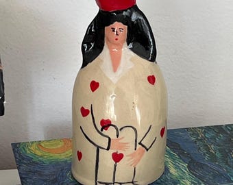 Handgemaakte keramiek - Kaarsenhouder - Pyjama meisje - Cadeau voor haar
