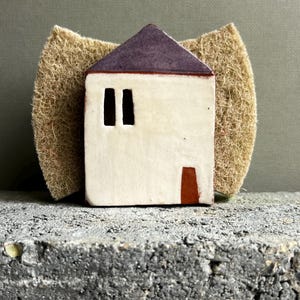 Porta tovaglioli in ceramica - Porta spugna - Casa in ceramica - Ceramica e terracotta - Regalo di inaugurazione della casa