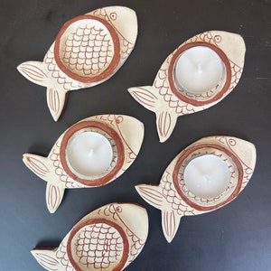 Ceramic Tea Light Holder-Tealight holder-Ceramic Fish-Candle Stand-Ceramics And Pottery