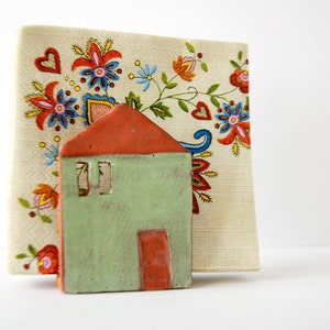 Napkin Holder-Sponge Holder-Ceramic House-Ceramics And Pottery-Housewarming Gift image 3