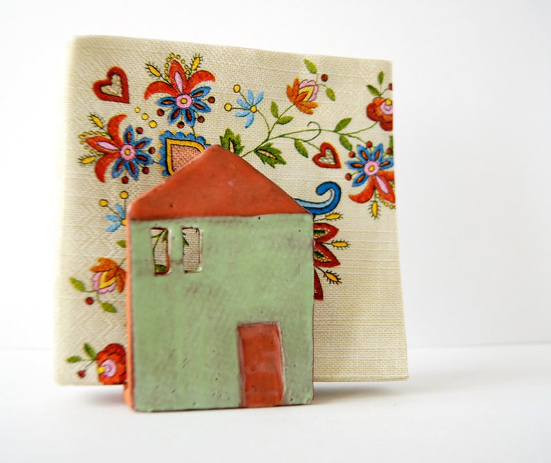 Napkin Holder-Sponge Holder-Ceramic House-Ceramics And Pottery-Housewarming Gift image 3