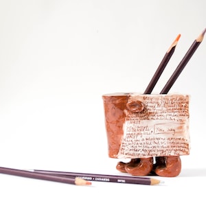 Pencil Holder-Literary Gifts-Student Gifts-Shakespeare Hamlet-Ceramic Sheep-Teacher Gifts