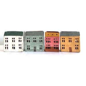 Pencil Holder-Candle Holder-Ceramic Village-Ceramic House-Christmas Gifts image 2