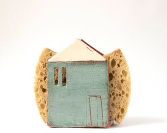 Handmade Ceramics-Sponge Holder-Napkin Holder- Tin House-Ceramics And Pottery