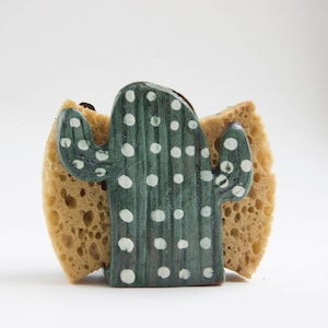 Cactus Decor-Sponge Holder-Napkin Holder-Ceramics And Pottery