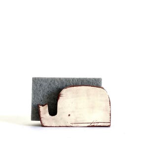 Weiß Wal-Küche Dekor-Schwamm Halter-Servietten Halter-Keramik und Töpferei