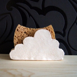 Weiße Wolke Schwamm Halter-Servietten Halter-Keramik und Töpferei