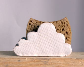 Cloud Sponge Holder-Napkin Holder-Ceramics And Pottery