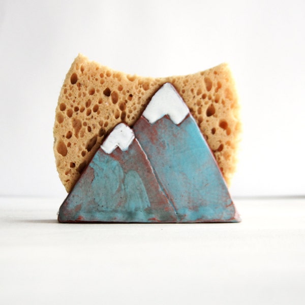 Mountain Sponge Holder-Napkin Holder-Housewarming -New Home Gift-Ceramics And Pottery