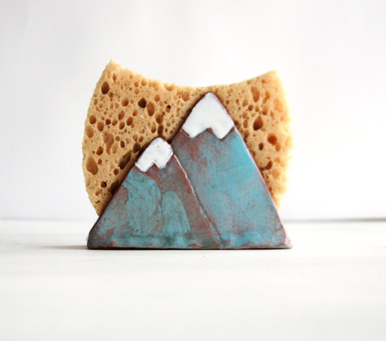 Mountain Sponge Holder-Napkin Holder-Housewarming -New Home Gift-Ceramics And Pottery 