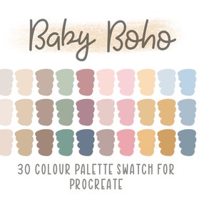 Baby Boho | Procreate palette swatch | colour swatch | Procreate Swatches | Boho | Procreate Art | Digital illustration | Digital download