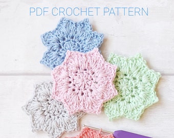 Crochet Pattern, face scrubbie pattern, crochet face cloth pattern, PDF download, Crochet face scrubbie pattern