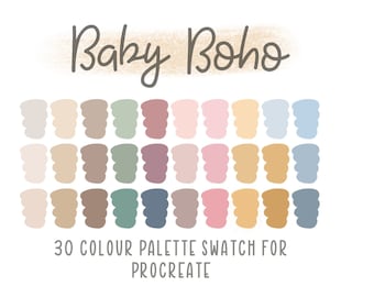 Baby Boho | Procreate palette swatch | colour swatch | Procreate Swatches | Boho | Procreate Art | Digital illustration | Digital download