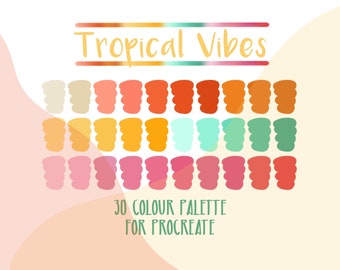 Procreate palette swatch | tropical colours | colour swatch | Procreate Swatches | Procreate Art | Digital illustration | Digital download