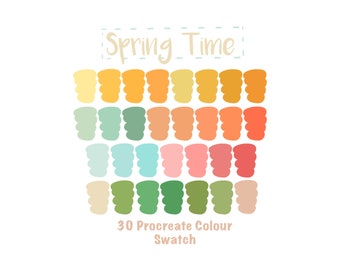 Procreate palette swatch | Spring colours | colour swatch | Procreate Swatches | Procreate Art | Digital illustration | Digital download