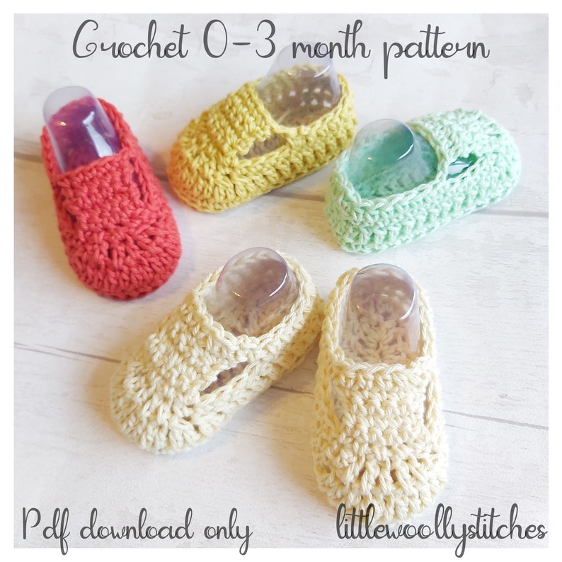 Crochet Pattern, crochet baby pattern, baby bootie pattern, photo tutorial, mary jane bootie pattern, baby crochet pattern, crochet tutorial image 1