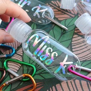 Personalised Refillable Hand Sanitiser Bottle - Personalised bottle- Teacher Gift - Personalised Gift for Teachers,  Work, Personalised Gift
