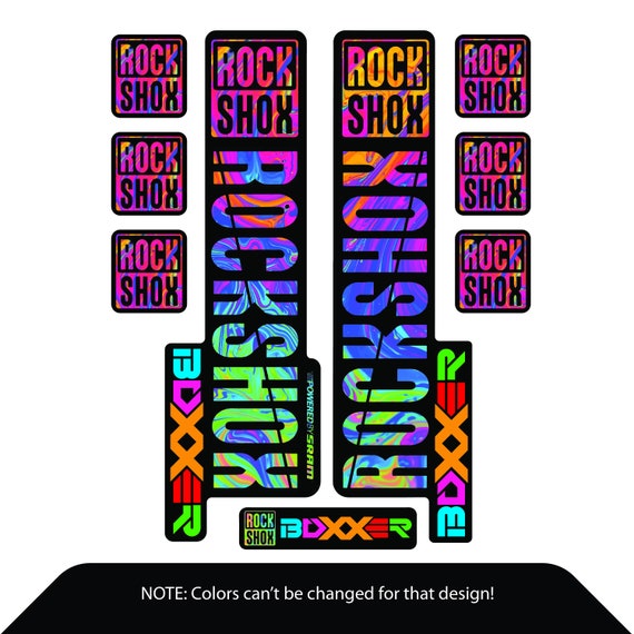 Rock Shox SID Team Mountain Bike Cycling Factory Style Decal Kit Sticker Purple