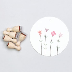 conjunto de carimbos | flores silvestres