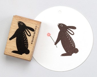 Stempel | Hase stehend | Rabbit standing