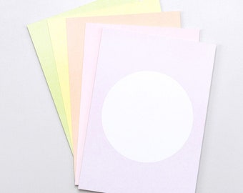 Juego de 5 postales | Mezcla de pasteles suaves